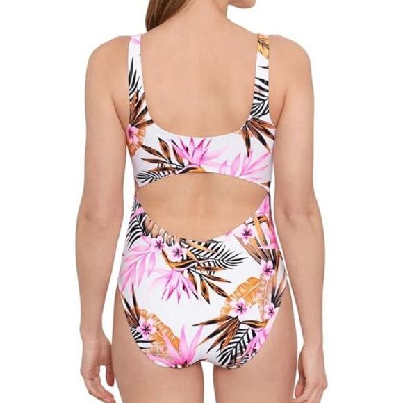 Salt + Cove Women's Tropic Time Knot-Front Front-Cutout Swimsuit, XtraSmall, $40 - Picture 3 of 6